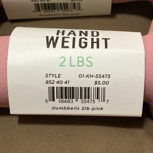 Set of 2 Pound Hand Weights Dumb Bells Pink - Picture 3 of 4